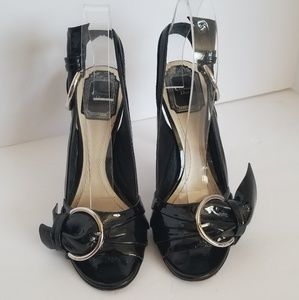 SOLD Christian Dior Black Patent Leather bow